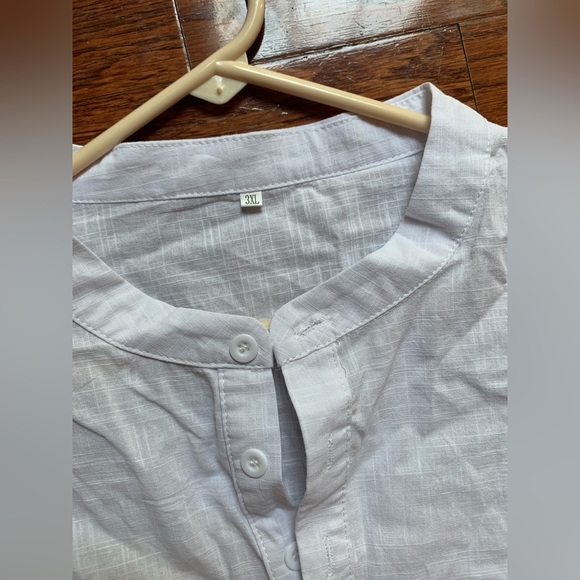 Women’s White Linen Blouse Size 3XL - Picture 3 of 3